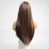 Hnědá paruka Grace s melírováním a s čelenkou