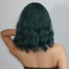 Smaragdově zelená mikádo vlnitá paruka Ivy s jemnou ofinou
