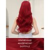 Ohnivě červená dlouhá paruka Johana s plnou ofinou