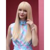 Platinově blond rovná paruka Lady s plnou ofinou