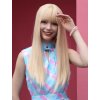 Platinově blond rovná paruka Lady s plnou ofinou