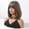 Popelavě hnědá mikádo paruka Lada s plnou ofinou
