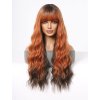 Dlouhá měděně hnědá paruka Ember s čenými kořínky a konečky