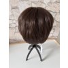 Přírodní hnědá krátká paruka z pravých a umělých vlasů Erica s lehkým melírováním