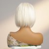 Ledově bílá mikádo paruka z pravých a umělých vlasů Gabriela