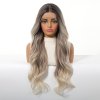 DLOUHÁ OMBRÉ BLOND VLNITÁ PARUKA SULA S TMAVÝMI KOŘÍNKY