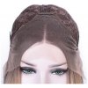 Krátká blond paruka Thea s tmavými kořínky a se síťkou (lace front)