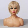 Krátká blond paruka Gita s ofinou, SS136-1