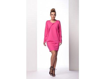 ružové rovné šaty L100