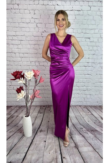 Cyklámenové šaty elastické