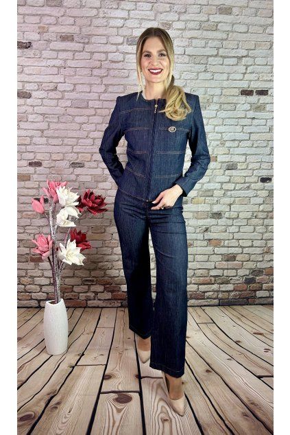 Modrá bundička na zips