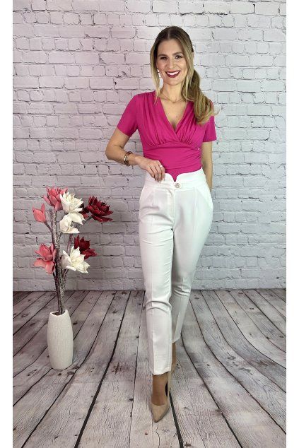 Biele elegantné nohavice