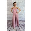 Ružové dlhé šaty