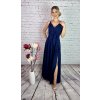Tmavomodré dlhé šaty
