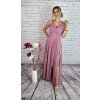 Ružové trblietavé dlhé šaty