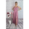 Ružové trblietavé dlhé šaty