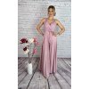 Ružové dlhé príležitostné šaty