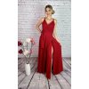 Červené dlhé príležitostné šaty