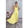 Žlté dlhé trblietavé príležitostné šaty
