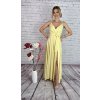 Žlté dlhé trblietavé príležitostné šaty