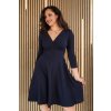 Tmavo-modré šaty A-strihu