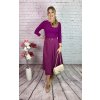 Cyklaménové MIDI šaty A-strihu