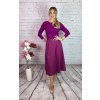 Cyklaménové MIDI šaty A-strihu
