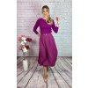 Cyklaménové MIDI šaty A-strihu