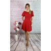 Červené šaty s krátkym rukávom