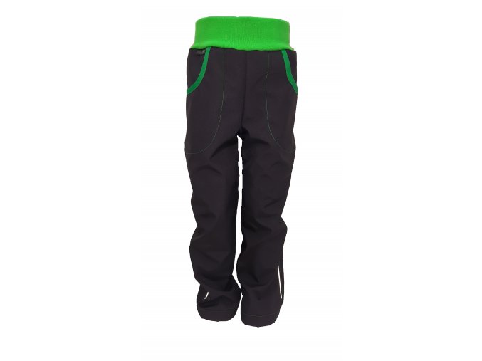 Letní softshellové kalhoty černé zelené rovné Dan de lion 1