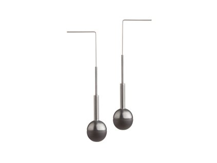 Náušnice MECHANICA Black+Black Ball