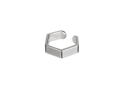 Ear Cuff Hexagon Silver