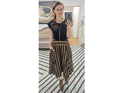 SUKNĚ POLOKOLOVÁ EVA - PRUHOVANÁ