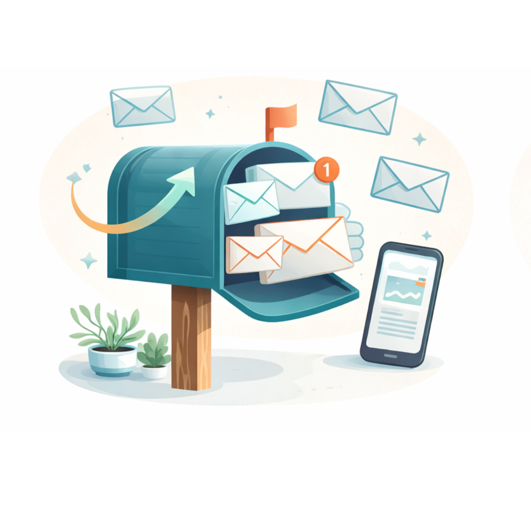 Email marketing ilustrace
