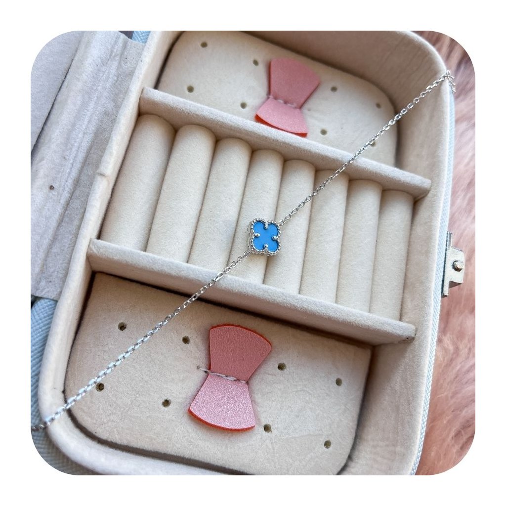 Náramek Modrý Čtyřlístek