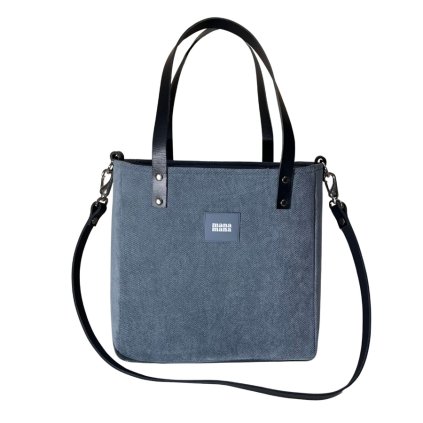 Malá kabelka MANA MANA Minimalistická Šedá/Černá kůže