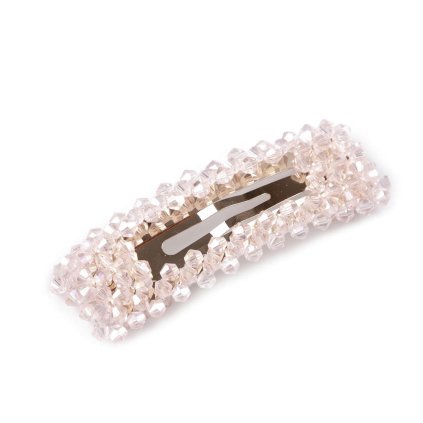 Sponka do vlasů pukačka s broušenými korálky - Crystal