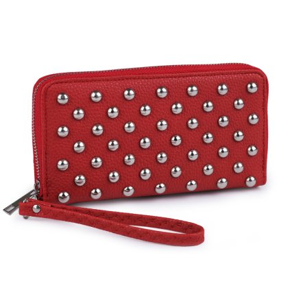 Dámská peněženka Červená se cvočky