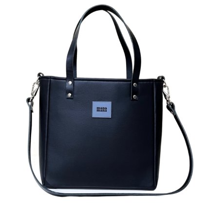 Malá kabelka MANA MANA Minimalistická Černá/Černá kůže