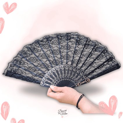 vějíř černý dareceknamiru