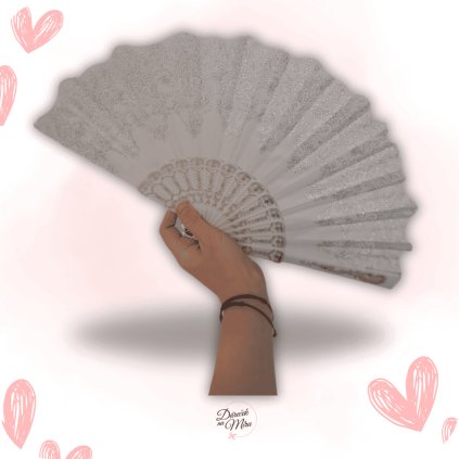 vějíř dareceknamiru bílý