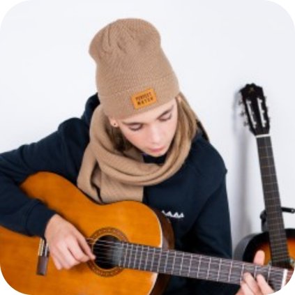 Čepice a Šála II - Krémová