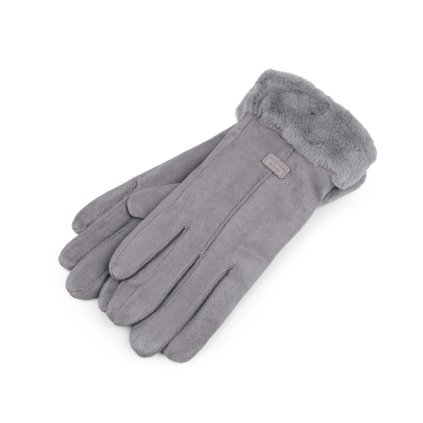 Rukavice s kožešinou - Šedé