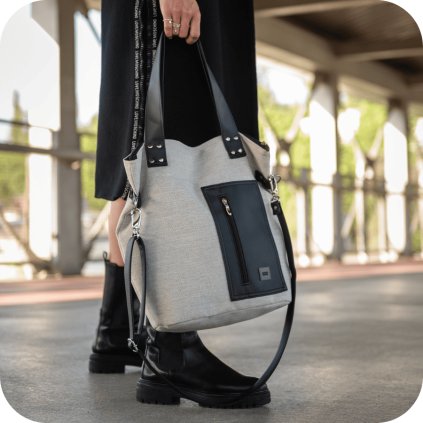 manamana šeda s kapšičkou černá 14