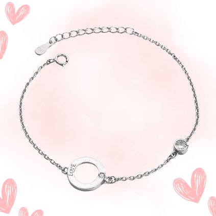 Náramek LOVE Zirkon