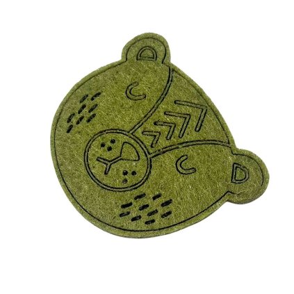 Brož Medvěd - Khaki Zelená