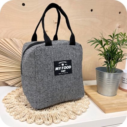 Taška Na Oběd Šedá Velká