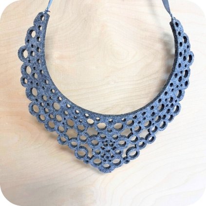 Plstěný Náhrdelník Šedý