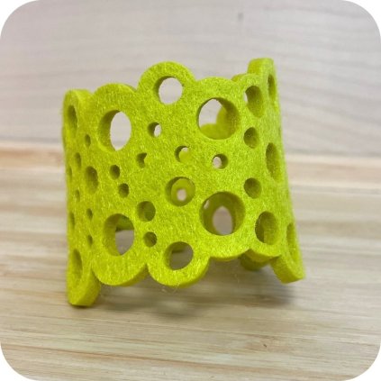 Plstěný Náramek Zelený