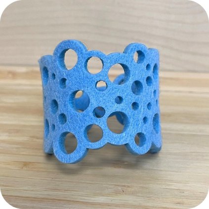 Plstěný Náramek Modrý